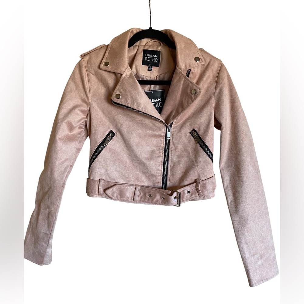 Women’s URBAN RETRO Faux Suede pink Jacket Small NWT
